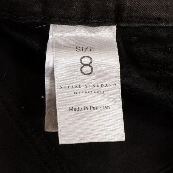Social Standard Sanctuary Ankle Skinny Jeans Size 8 Black Camouflage 29x25.5 - Picture 7 of 12